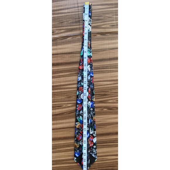 Team NFL Black Helmets Polyester Tie Preowned Made In USA - Picture 5 of 6